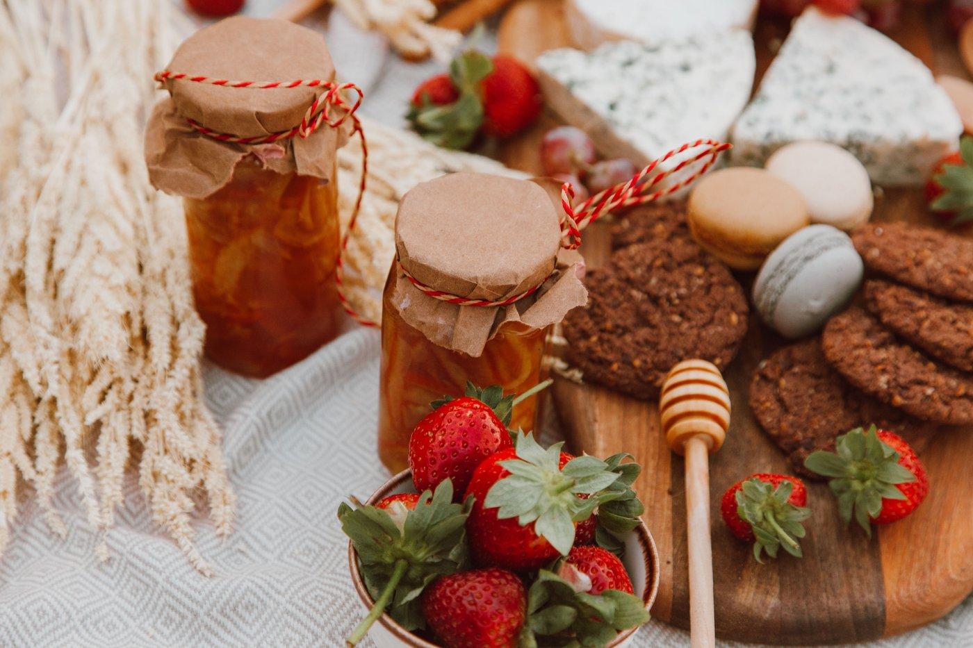 Strawberries and Honey at Golden Acres Organic Farm